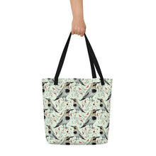 Load image into Gallery viewer, Woodpecker light green Large Tote Bag