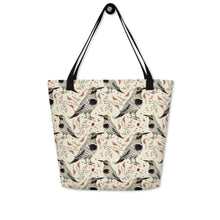 Load image into Gallery viewer, Woodpecker cream Large Tote Bag
