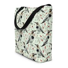Load image into Gallery viewer, Woodpecker light green Large Tote Bag