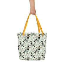 Load image into Gallery viewer, Woodpecker light green Large Tote Bag