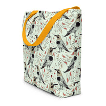 Load image into Gallery viewer, Woodpecker light green Large Tote Bag