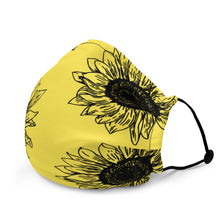 Load image into Gallery viewer, Sunflower face mask
