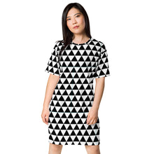 Load image into Gallery viewer, Triangles T-shirt dress
