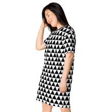 Load image into Gallery viewer, Triangles T-shirt dress