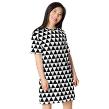 Load image into Gallery viewer, Triangles T-shirt dress