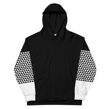 Load image into Gallery viewer, Unisex Hoodie Triangles Black