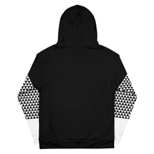 Load image into Gallery viewer, Unisex Hoodie Triangles Black
