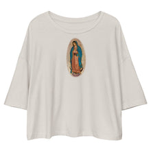 Load image into Gallery viewer, Virgencita / Loose drop shoulder crop top
