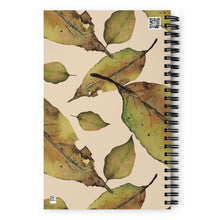 Load image into Gallery viewer, Leaf Spiral notebook Brown version
